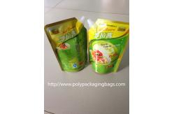 China Fruit Juice Stand Up Plastic Bags With Spout / Suction Nozzle supplier