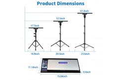 China Steel 1530mm Height Computer Tripod Stand With Tray supplier