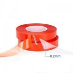 1240mm Red Liner Double Sided Tape Strong Stick Double Sided PET Tape for sale