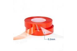 China 1240mm Red Liner Double Sided Tape Strong Stick Double Sided PET Tape supplier
