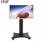 Electric Lifting Floor Rolling TV Stand With Wireless Remote And Wired Switch for sale
