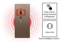 China 266±2kg Fingerprint Lock Commercial Safe Box with Patent Solid Bolts Adjustable Shelves supplier