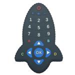 Shaped MHC Silicone Baby Teether Remote Control For Chew Toys for sale