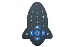 China Shaped MHC Silicone Baby Teether Remote Control For Chew Toys supplier