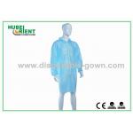 55gsm Nonwoven Disposable Lab Coat With Zip Closure for sale