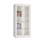 Steel Sliding Door Cupboards Office Storage With Glass Doors for sale