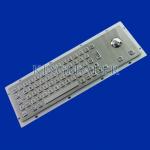 Ruggedized Panel Mount Metal Keyboard With Trackball / Stainless Steel Keyboard for sale