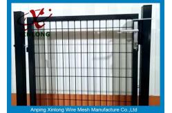 China Black Powders Sparyed Coating Welded Wire Fence Gate With Square Post supplier