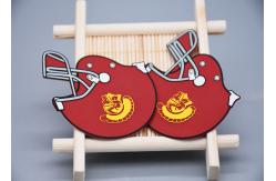 China Soft Ultrasonic Cut Silicone Rubber Patch With Flat Printing Logo supplier