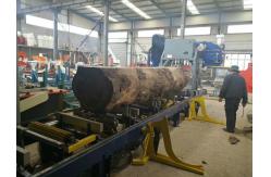 China Gasoline Engine Band Saw Horizontal Wood Cutting Automatic Portable Sawmill supplier