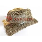 Electroplating Bronze Color Metal Ring Mesh For Background Decoration for sale