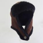 Hot selling customized cheap men women trapper sheepskin hat winter