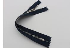 China High Polished Thin Closed Ended Metal Zips , Silver Teeth Purse Ykk Handbag Zippers supplier