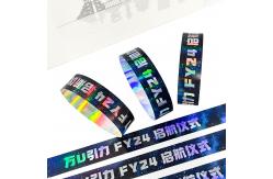 China Silver Customized Shiny Laser Glitter Event Wristband for Fashionable Party Entry supplier