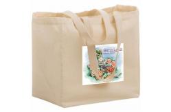 China Promotional Personalized Monogram Canvas Tote Bag Shopping With Printed Logo supplier