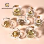 Modern Luxury French Crystal Single-Hole Brass Door Handle Pull for Dresser for Bedroom Use for sale