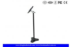 China Security Ipad Kiosk Enclosure Rotatable Bracket , Triangle Base supplier