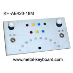 IP65 Metal Ruggedized Industrial Kiosk Keyboard with Tow Trackballs for sale