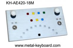 China IP65 Metal Ruggedized Industrial Kiosk Keyboard with Tow Trackballs supplier
