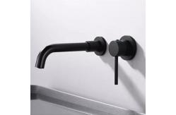 China Brass Modern Wall Mounted Single Handle Basin Mixer Lever Handle supplier