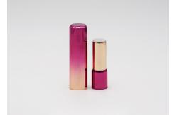 China Gradient Rose Red Plastic Snap On 3.5g Refillable Lip Balm Tube supplier