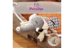 China Laser Plush Pointer Pet Cat Chew Toy Can Light Up Soft Rubber  Ball supplier