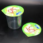117mm 12oz 16oz Embossing Yogurt Foil Lid Heat Seal Lacquer for sale