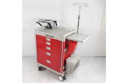 China Multiple Drawers Red First Aid Trolley Comprehensive Medical Equipment Storage supplier