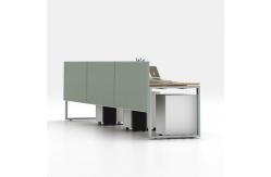 China 2 Person Modular Working Table Size 2400mm With Fabric Partition supplier