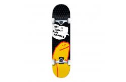 China Krooked Skateboards O Geez Shmoo Black / Yellow Complete Skateboard - 8 x 31.8 supplier