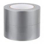 Custom Printed 220U Silver Print Heavy Duty Gray Rubber Duct Tape With Acrylic Adhesive for sale