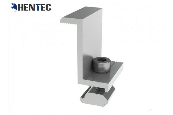 Aluminum End For Solar Roof Mounting Systems / Solar Panel Roof Mounts