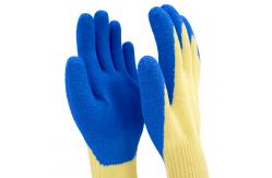 China 10 Gauge A2 Latex Coated Gloves , Safety Fire Resistant Knit Work Gloves supplier
