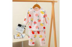 China Autumn Children printed pyjama set Full Flower Long Pyjamas Set supplier