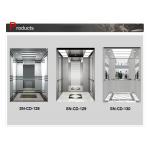 Stainless Steel Frame Elevator Cabin Decoration With Mirror Etching Middle Panel for sale