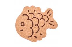 China ISO9001 Engraved Cork Fish Shaped Coasters Eco Heat Resistant supplier