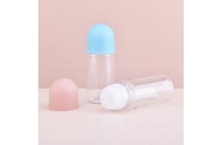 China Empty Custom 50ML Roll On Deodorant Container Clear PET supplier