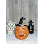 Small Metal Halloween Pumpkin Ornaments Candlestick Metal House Ornaments for sale