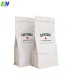 Compostable 250gr 500gr 1kg Kraft Paper PLA Box Bottom Coffee Packaging Bags Valve for sale