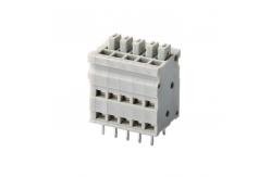 China HQ211V-2.54mm Pitch Screwless pcb spring terminal block supplier