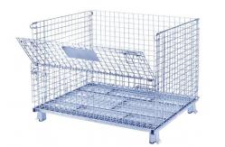 China 50x50 Wire Mesh Container Without Castors For Raw Material Storage supplier