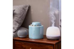 China Glossy Finish Sky Blue Ceramic Storage Jar With Lid Modern Design supplier