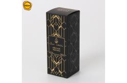 China Custom Skincare Packaging Box Serum Box Black Paper Printing Paper Box supplier