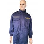 Navy Blue Tactical Long Sleeve Detachable Liner Jacket 65 35 Ripstop Fabric for Outdoor Use for sale