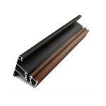Hexagonal Wood Finish Aluminium Profiles Customized For Stand Display