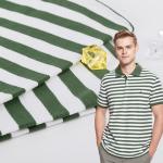Wrinkle Resistant Striped Knit Fabric 100% Cotton Fashion Clear Texture for sale