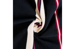 China Double Yarn Striped Shirt Fabric , Combing Striped Cotton Knit Fabric supplier