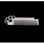 Custom cool innovative men gift, engrave logo stainless steel hand long barber beard comb bottle opener for sale