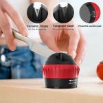 Mini Kitchen Knife Sharpener Customized Logo Lightweight With Suction Pad