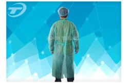 China CPE Yellow Disposable Coveralls Waterproof Disposable Gown With Knitted Cuff supplier